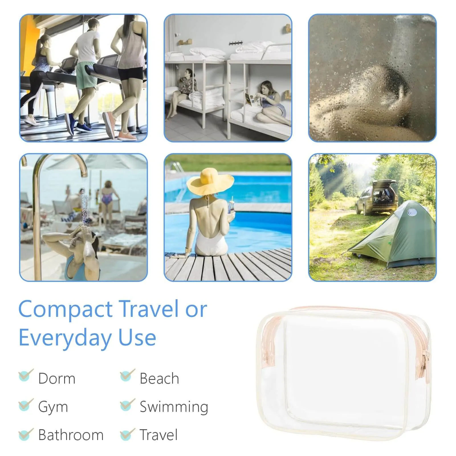 PACKISM Clear TSA-approved Toiletry Bags For Traveller