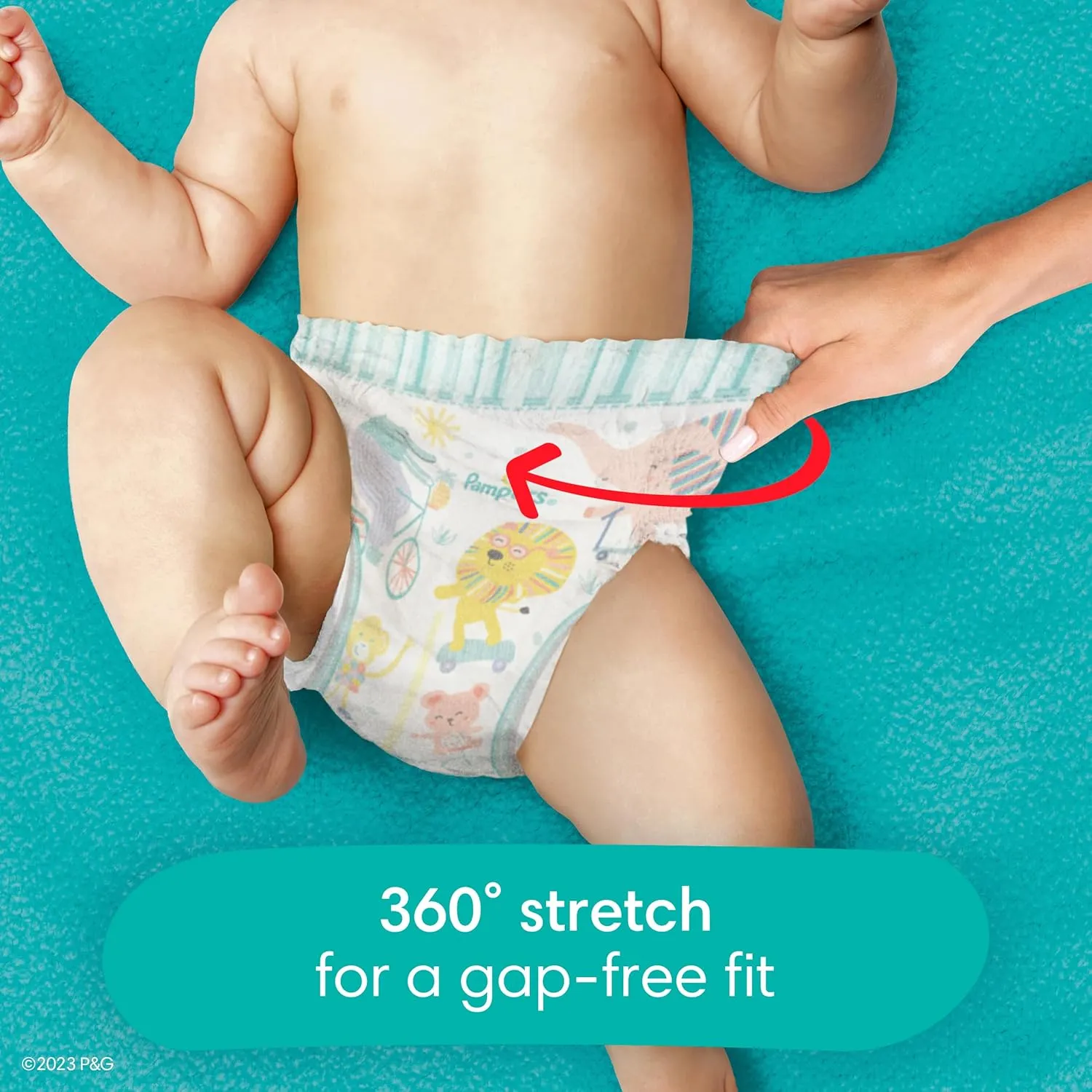 Pampers Pull On Cruisers 360° Fit Disposable Baby Diapers Size 5, 2 Months Supply (2 x 128 Count) with Sensitive Water Based Baby Wipes 12X Multi Pack Pop-Top and Refill (1008 Count)