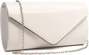 Patent Leather Envelope Clutch Womens Evening Handbag Stylish Shoulder Bag Purse for Christmas Wedding Party Prom