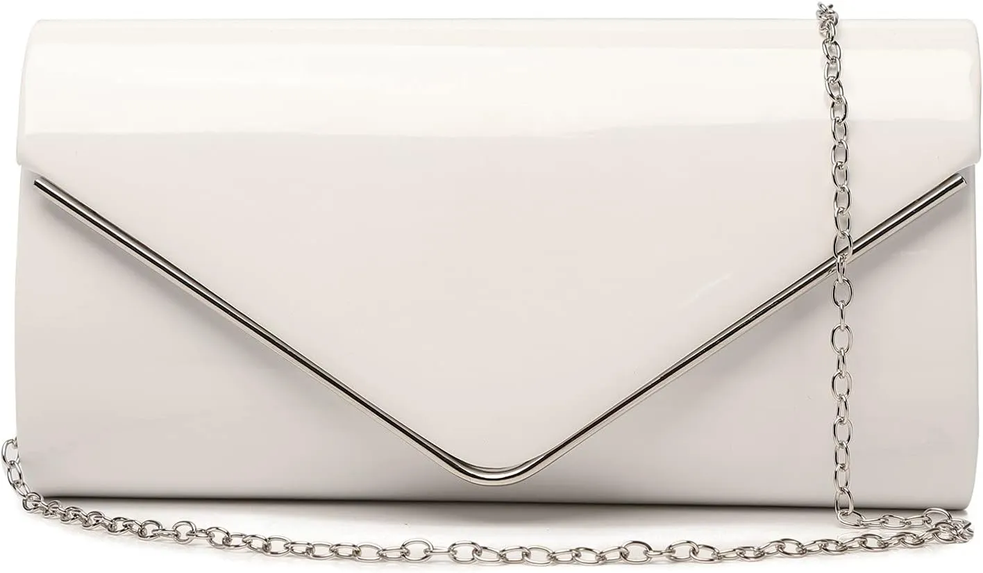 Patent Leather Envelope Clutch Womens Evening Handbag Stylish Shoulder Bag Purse for Christmas Wedding Party Prom