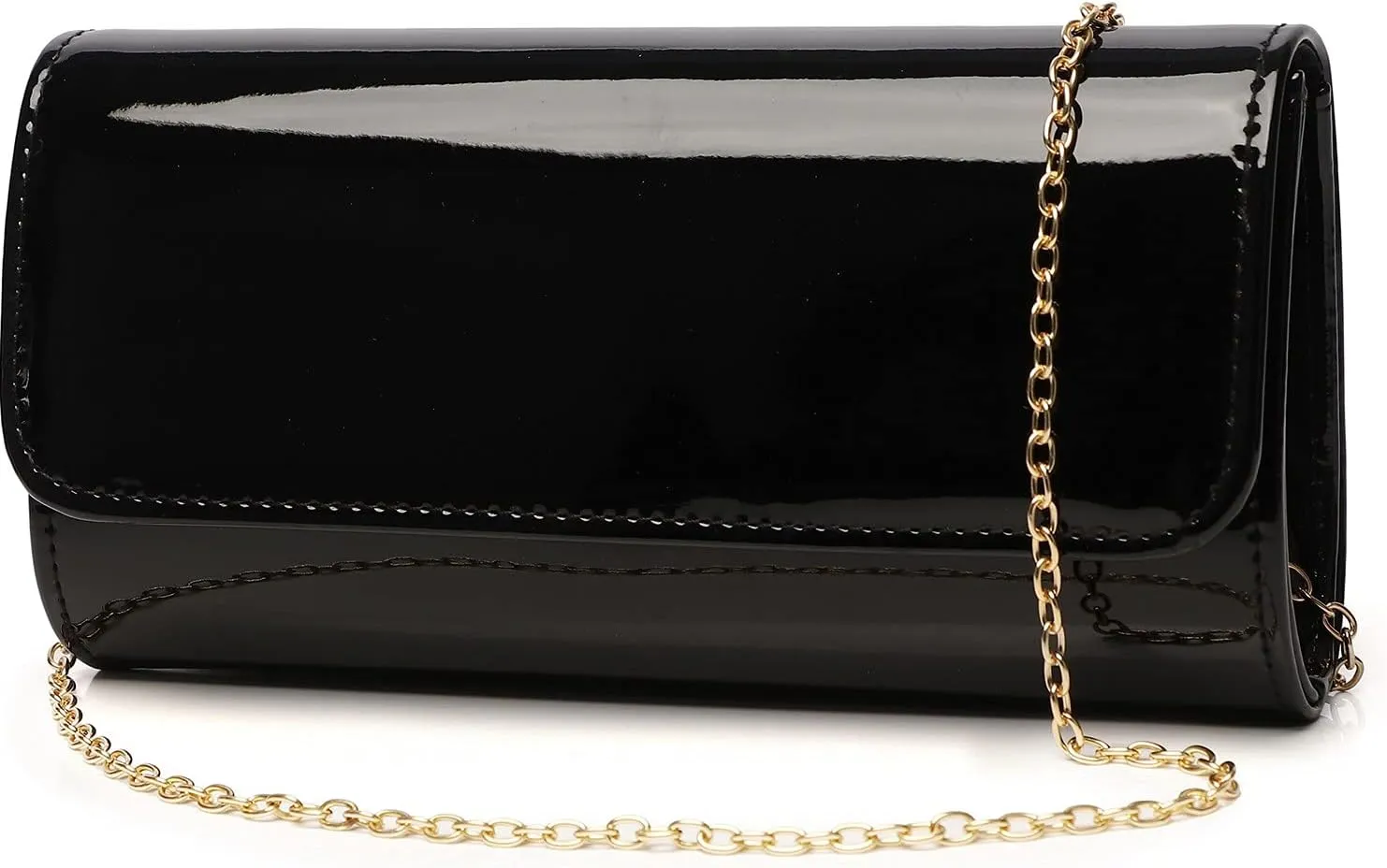 Patent Leather Envelope Clutch Womens Evening Handbag Stylish Shoulder Bag Purse for Christmas Wedding Party Prom