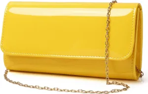 Patent Leather Envelope Clutch Womens Evening Handbag Stylish Shoulder Bag Purse for Christmas Wedding Party Prom