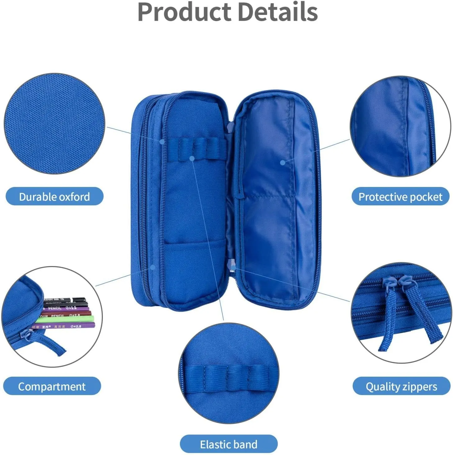 Penguins On The Iceberg Pencil Case Large Capacity Pencil Pouch Pen Bag, Stationery Pouch Pen Case for Office