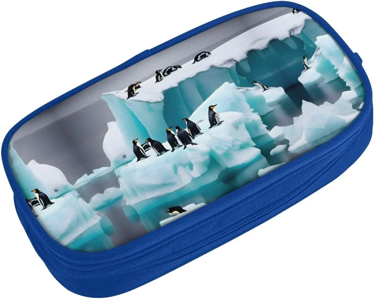 Penguins On The Iceberg Pencil Case Large Capacity Pencil Pouch Pen Bag, Stationery Pouch Pen Case for Office