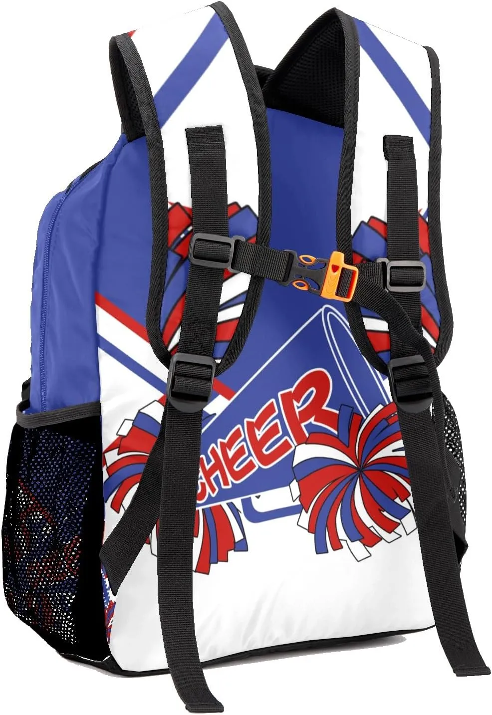 Personalized Custom Cheerleader Blue Red Backpack Lightweight Travel Hiking Causual Bag With Name