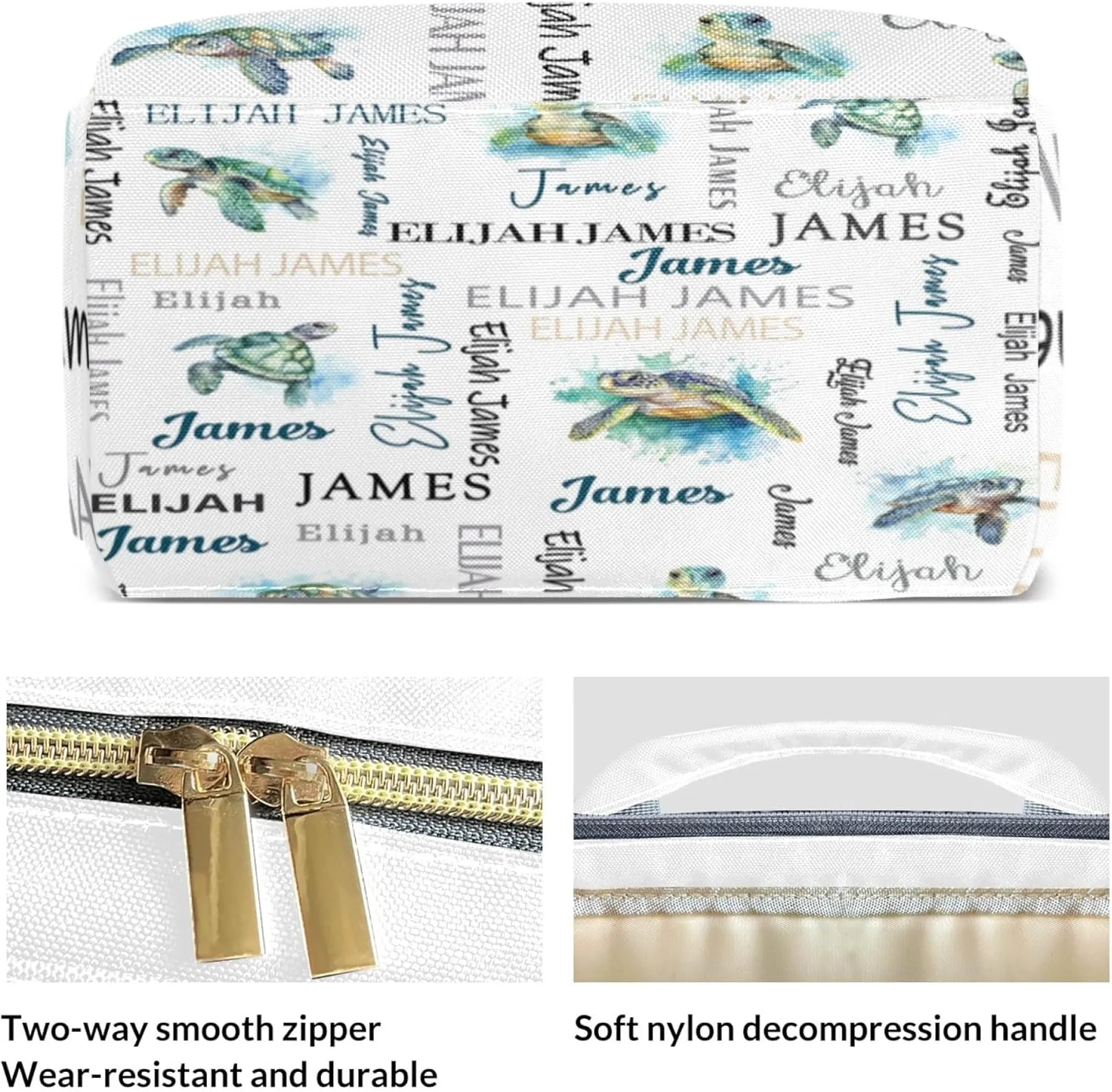 Personalized Diaper Backpack with Name, Custom Sea Turtle Baby Backpack Diaper Bag, Boy Girl Multifunctional Mommy Bag