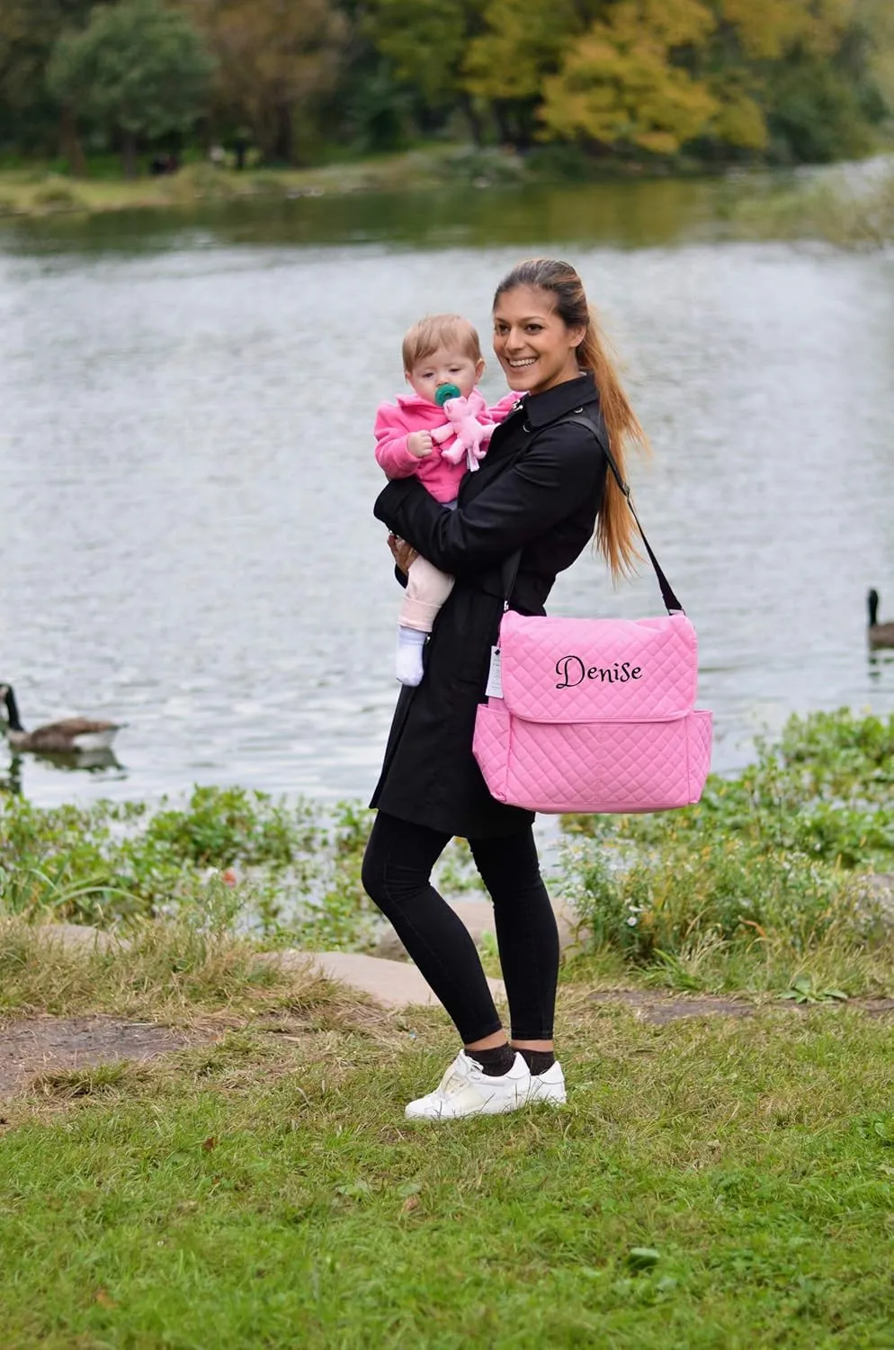 PERSONALIZED Large Diaper Bag Messenger Bag Baby Shoulder Bag Monogram Custom Diaper bag