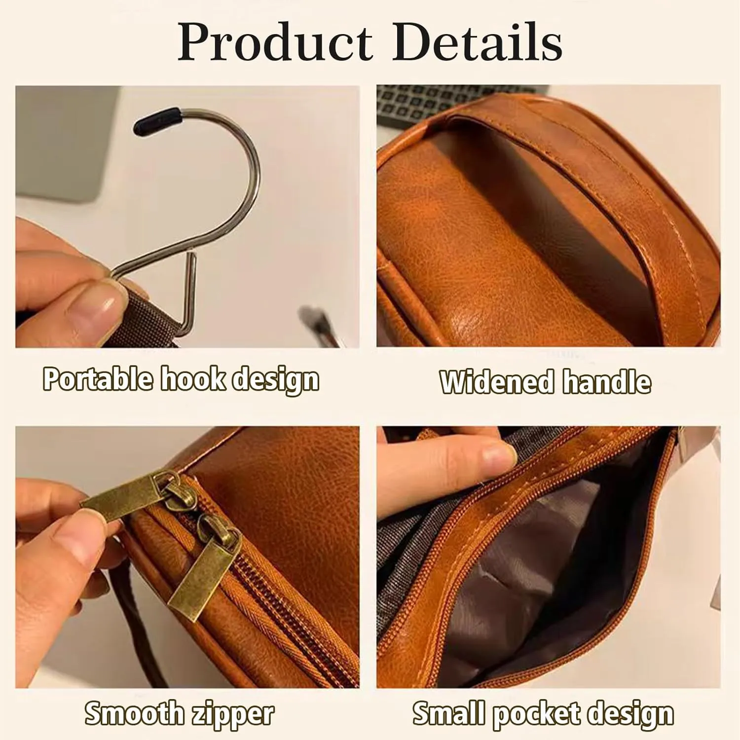 Personalized Travel Toiletry Bag for Men Custom Leather Toiletry Bag with Engraved Name Initials Hanging Toiletry Bag Personalized Gifts for Men Dad Fathers Day Groomsmen Husband (Black)