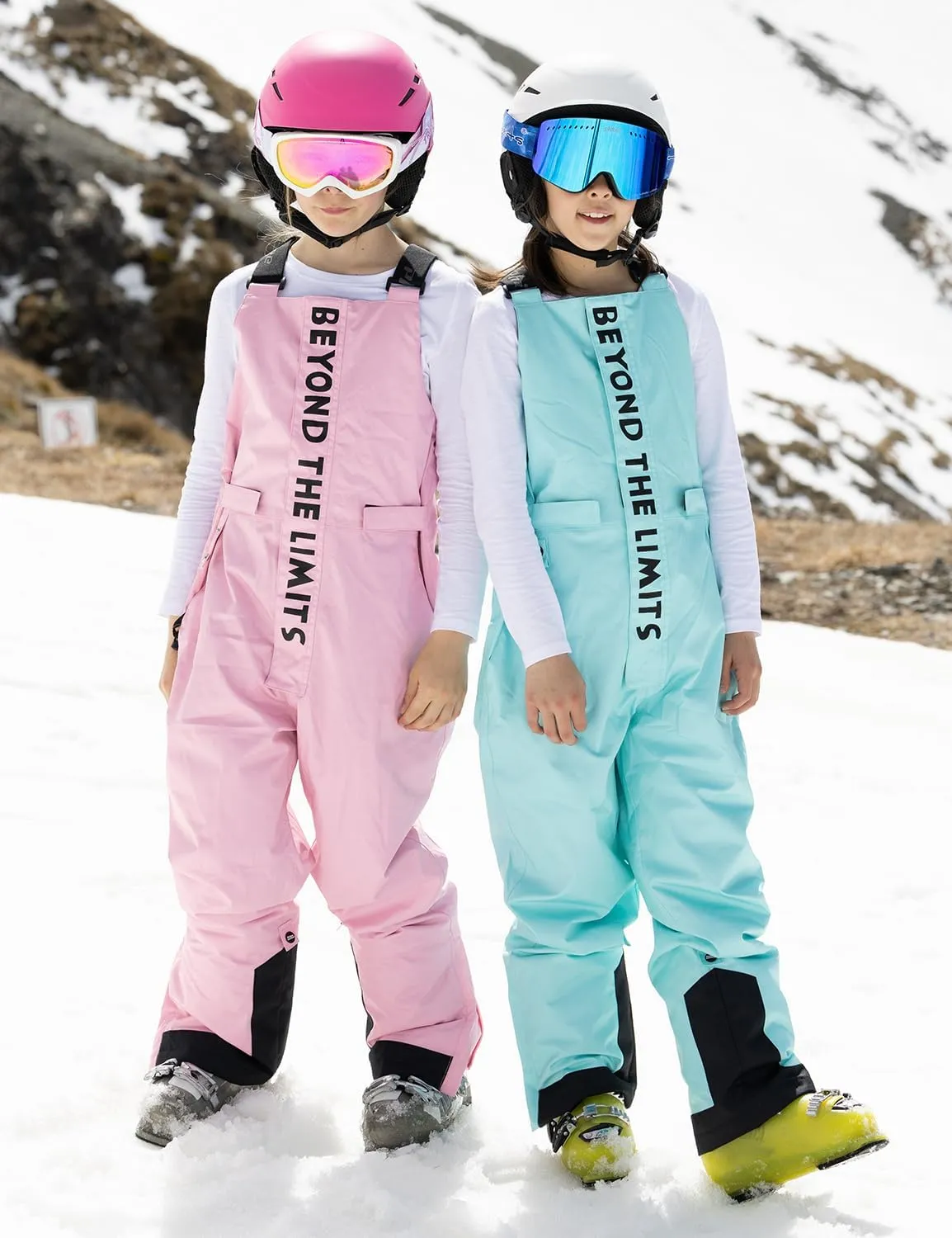 PHIBEE Kids' Insulated Waterproof Snow Pants Windproof Warm Ski Bib Overalls for Boys and Girls