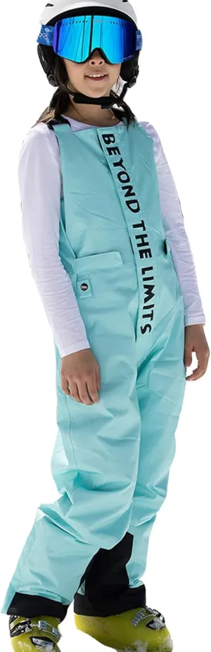PHIBEE Kids' Insulated Waterproof Snow Pants Windproof Warm Ski Bib Overalls for Boys and Girls