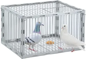 Pigeon Trap with Escape-Proof Design,Birds Trap with One-Way Entry,Chicken and Bird Trap Cage for Pigeon,Portable & Easy Assembly,Unharmful Made of High-Strength Iron with Anti-Rust Paint