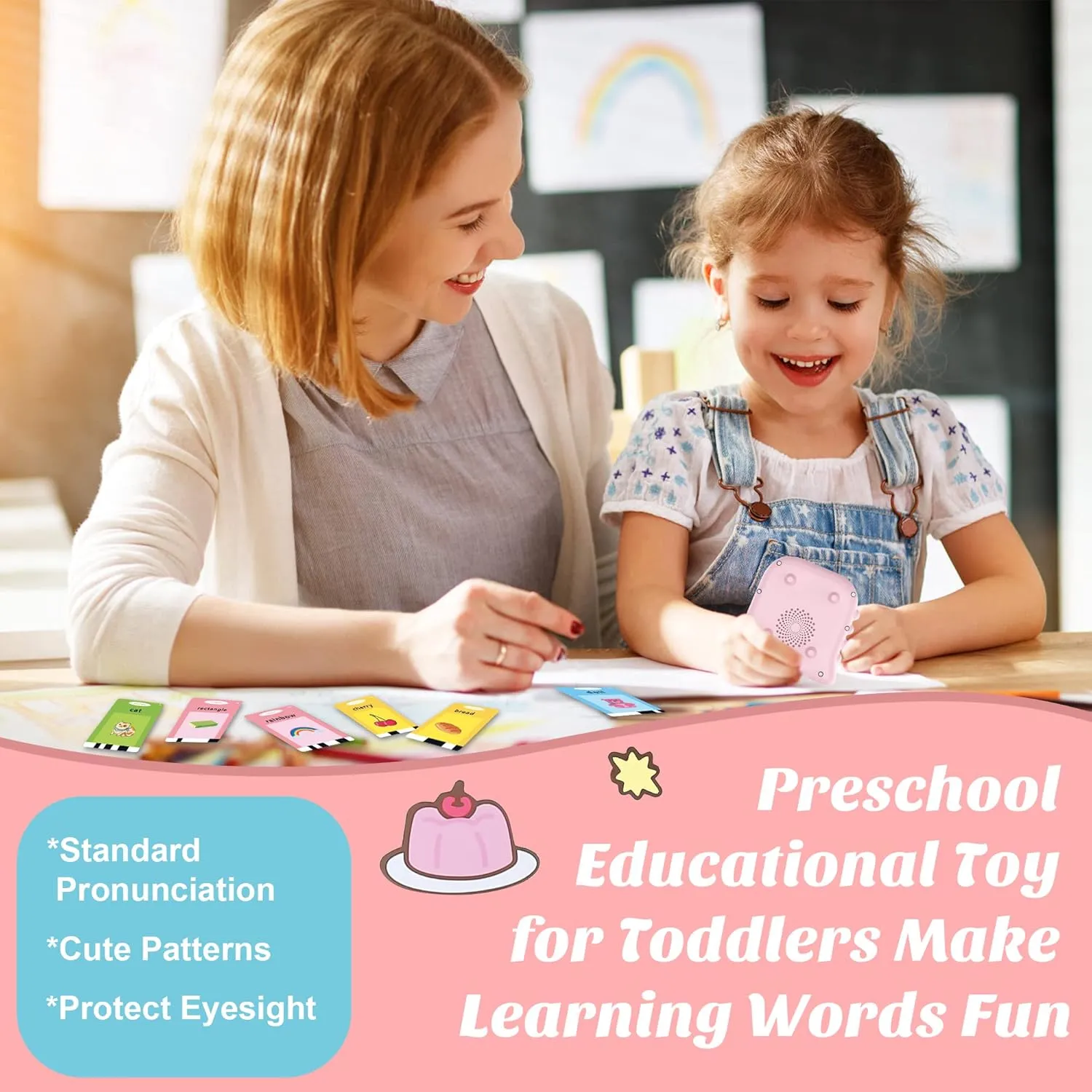 Pocket Speech Therapy Materials for Toddler 1-6, 510 Sight Words Talking Flash Cards, Autism Sensory Toys Montessori Learning Resources Kindergarten Preschool Educational Toys, Birthday Gift for Girls