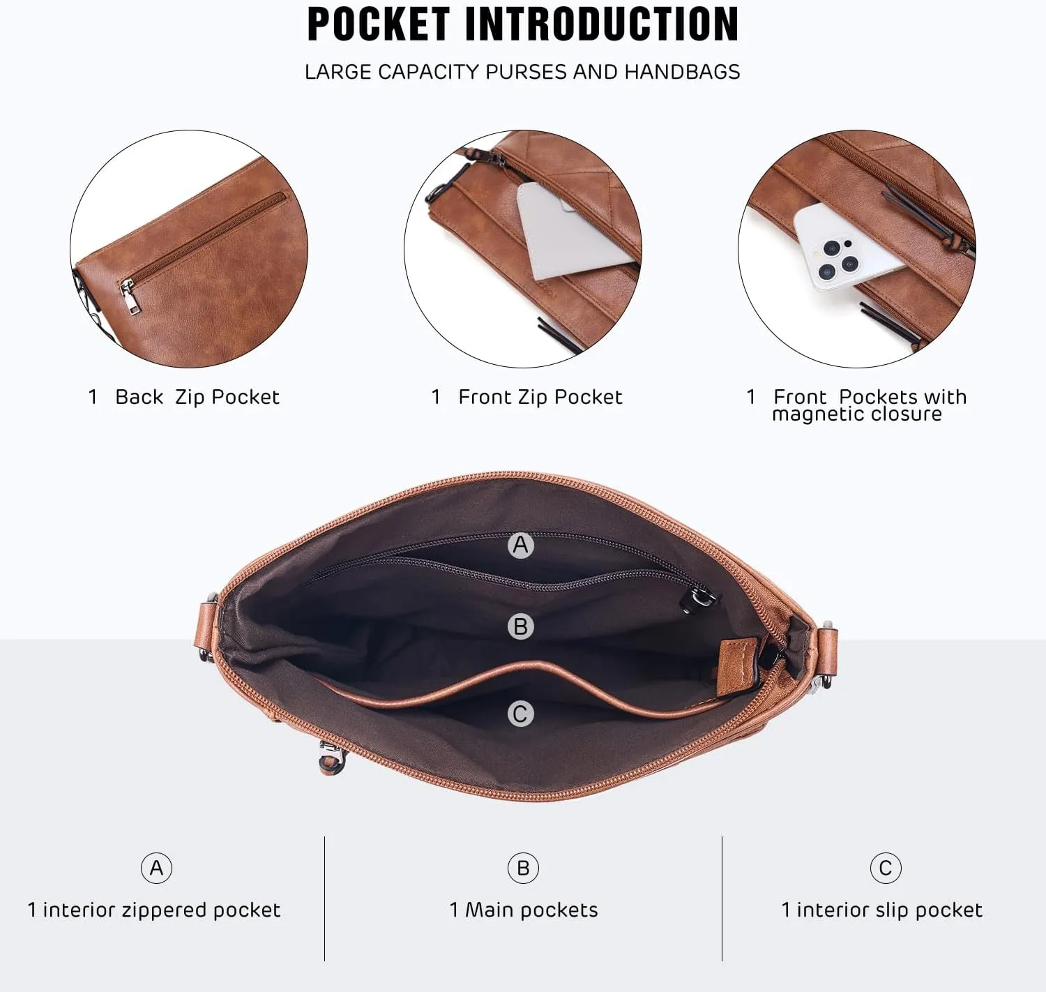 POIUGOYA Quilted Crossbody Bags for Women Trendy,Vegan Leather Medium Shoulder Handbags Travel Purse with RFID Card Slots