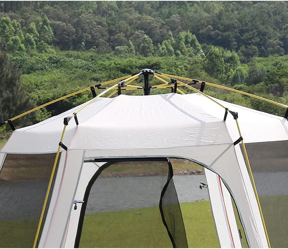 Pop Up Tent 3-8 Person Beach Tent Sun Shelter Outdoor Camping Family Tent Instant Tent Easy Set Up for Outdoor Hiking Fishing (Brown 5) (Green 5)