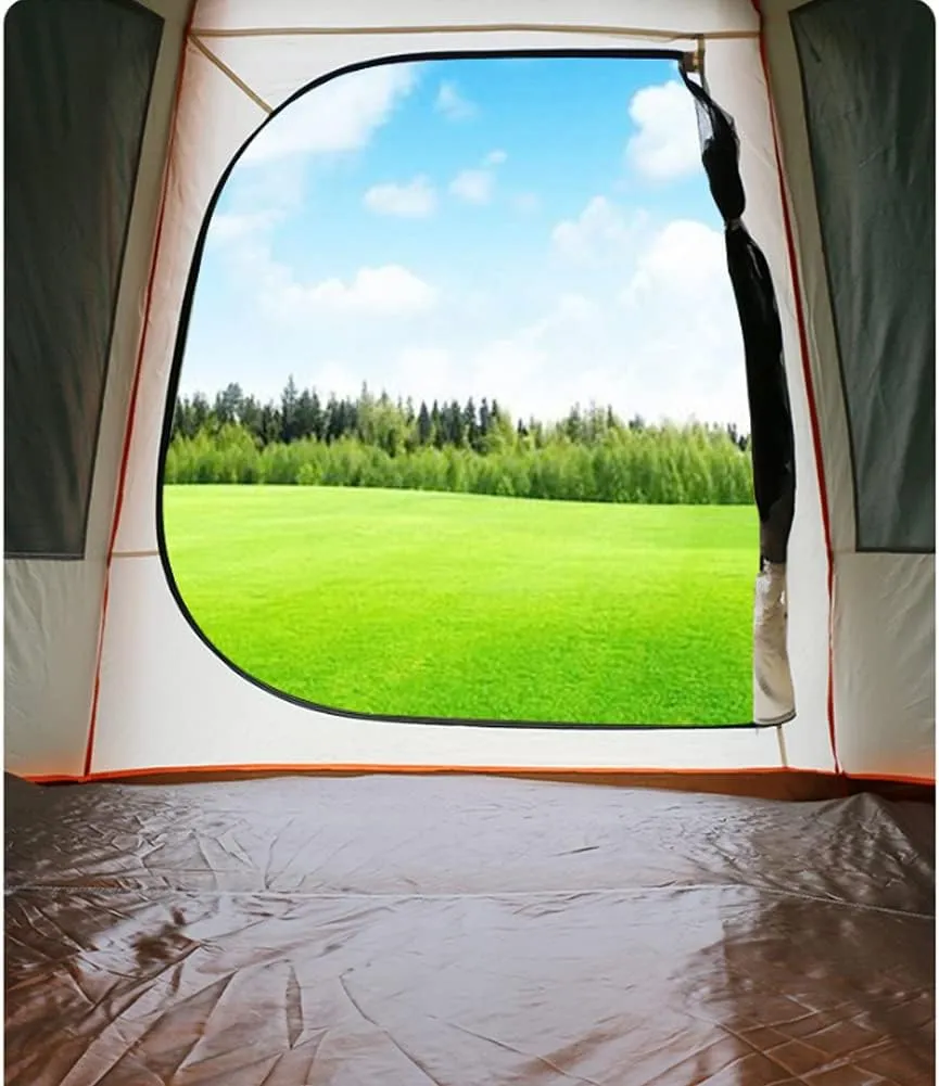 Pop Up Tent 3-8 Person Beach Tent Sun Shelter Outdoor Camping Family Tent Instant Tent Easy Set Up for Outdoor Hiking Fishing (Brown 5) (Green 5)