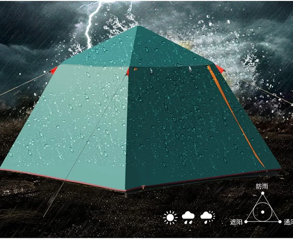 Pop Up Tent Family Camping Tent 3-4 Person Portable Tent Automatic Tent for Camping Hiking Mountaineering, Blue