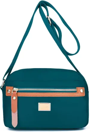 Popularate Nylon Crossbody Bag,Popularate Waterproof Nylon Crossbody Bag for Women with Zipper Shoulder