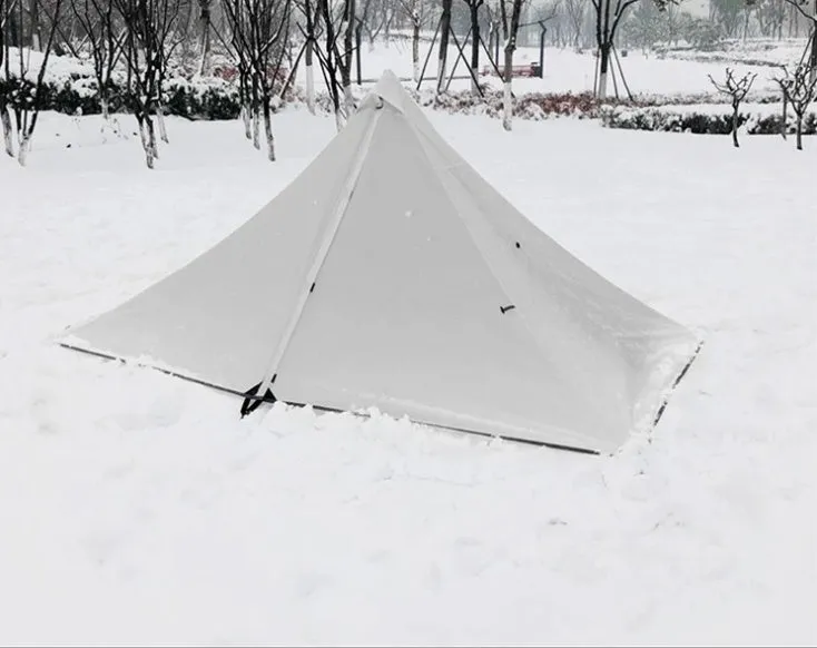 Portable camping pyramid tent single outdoor