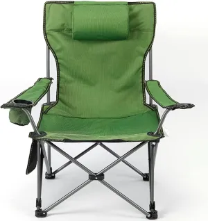 Portable Chairs for Adults 120kg Beach Chairs High Off Ground Reclining, Folding Camping Chair with Carrying Bag,E