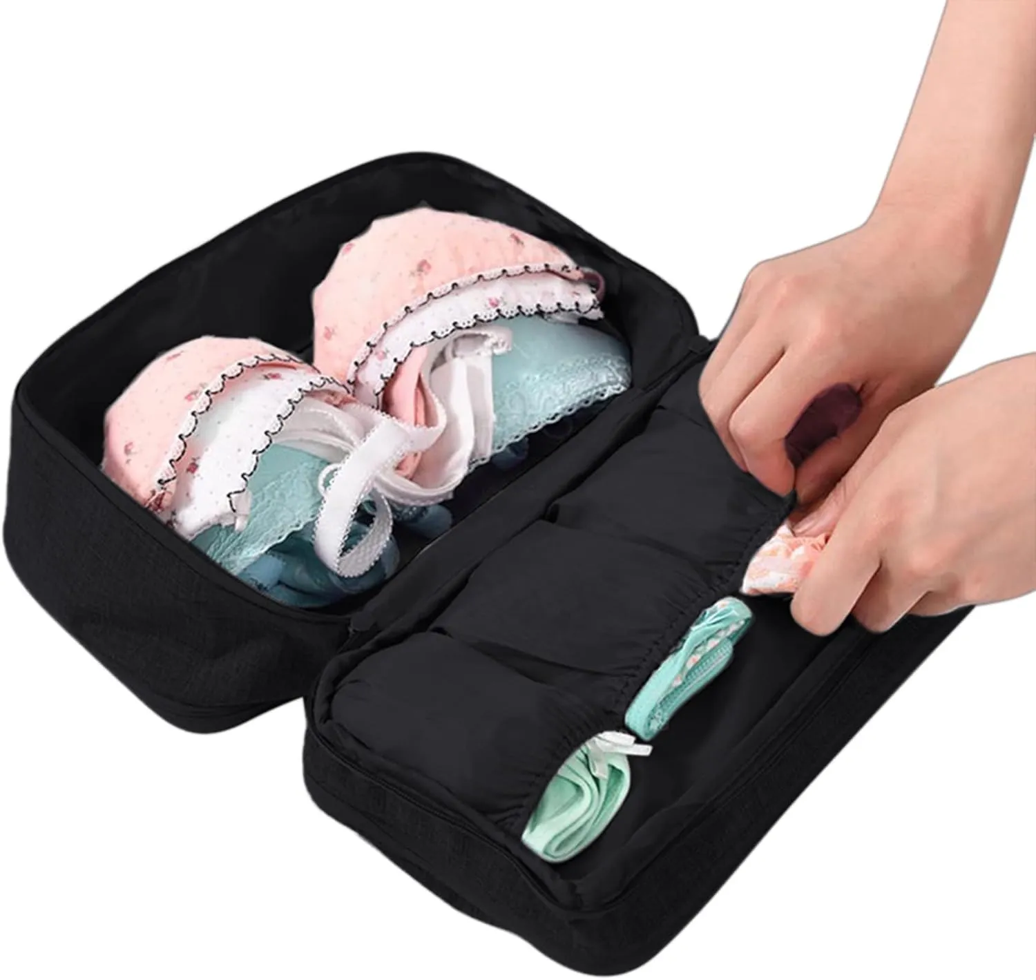 Portable Underwear Bra Storage Bag Waterproof Travel Organizers Multi-Layer Toiletry Packing Cube