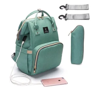 Premium Multi-Functional Diaper Backpack   USB Port