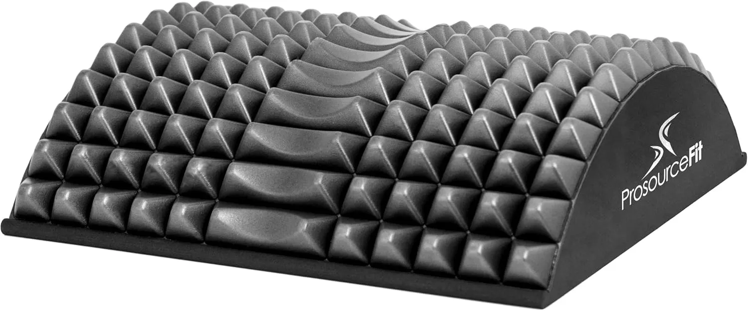 ProsourceFit Arched Back Stretching Spike Orthopedic Traction Device & Lower Lumbar Massage Support, Black