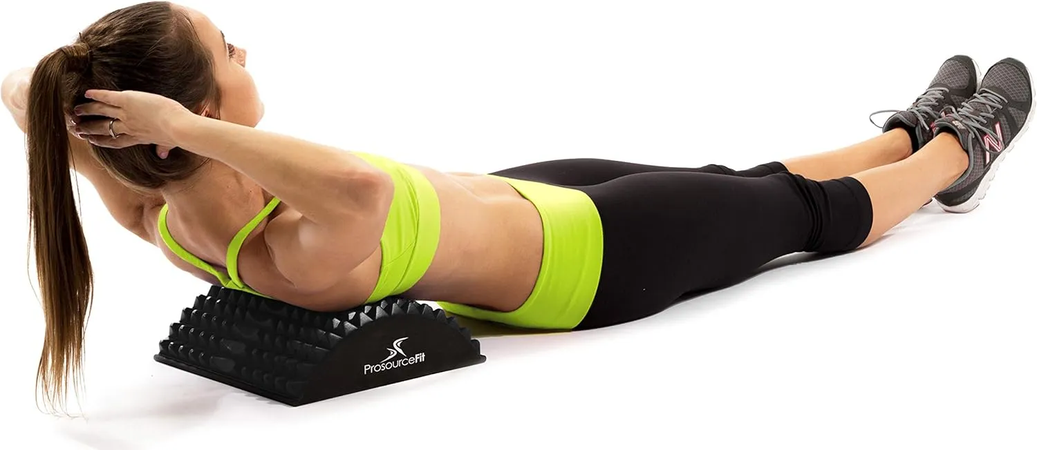 ProsourceFit Arched Back Stretching Spike Orthopedic Traction Device & Lower Lumbar Massage Support, Black