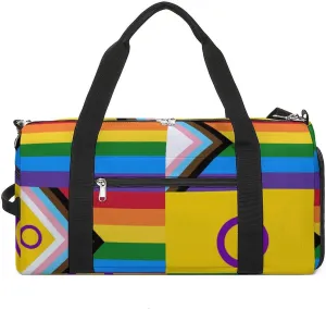 Psychedelic Sun Moon Stars Tie Dye Fitness Bag with Large Capacity Backpack And Waterproof Bag