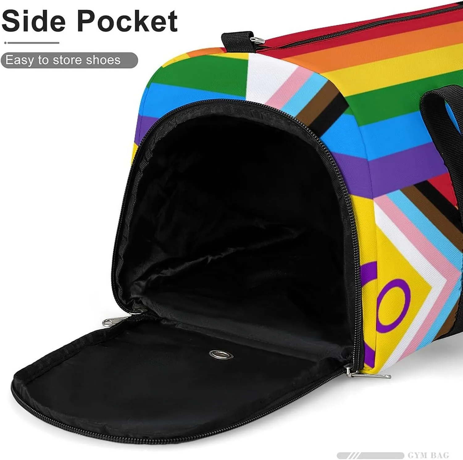 Psychedelic Sun Moon Stars Tie Dye Fitness Bag with Large Capacity Backpack And Waterproof Bag