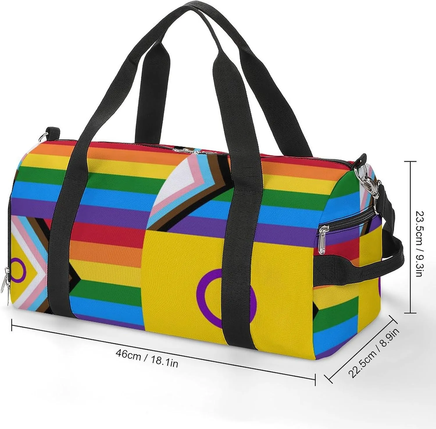 Psychedelic Sun Moon Stars Tie Dye Fitness Bag with Large Capacity Backpack And Waterproof Bag
