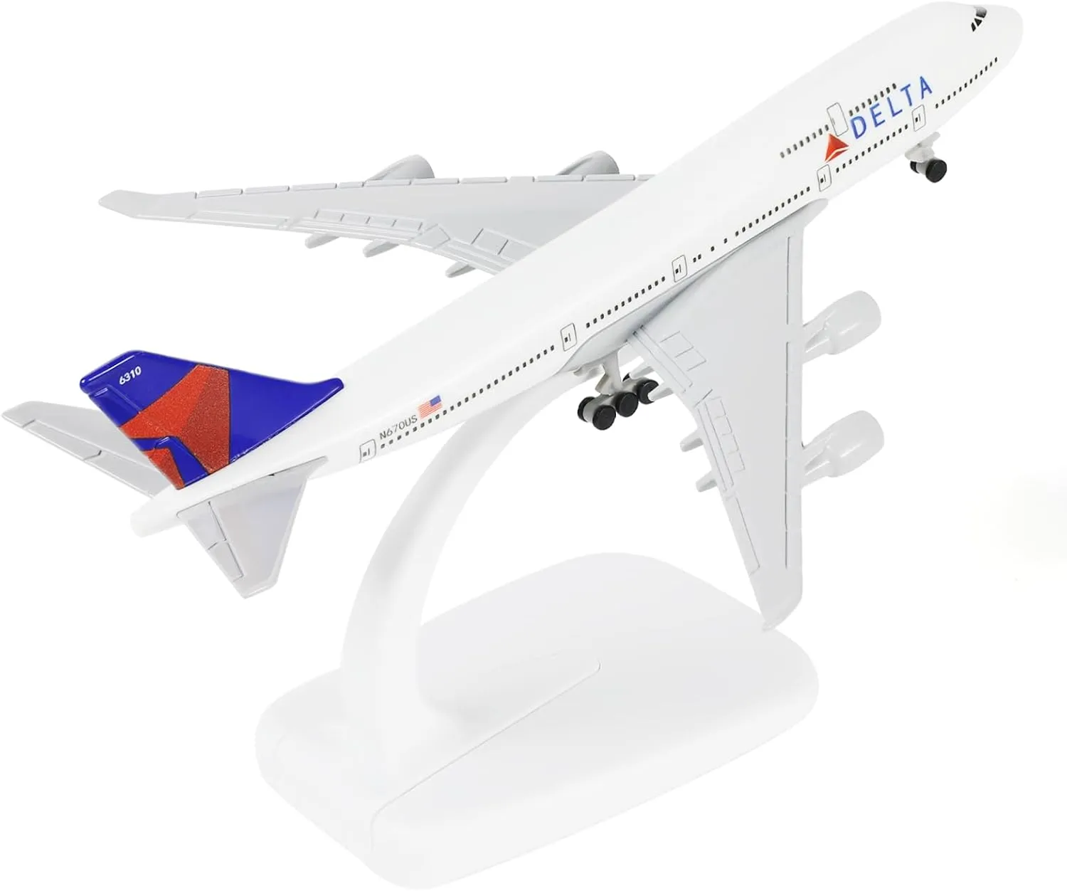 QIYUMOKE 1/400 Plane 747 Model Kits (6-inch L) for Boeing 747 Airlines Plane Model with Pre-Built Aircraft Landing Gear and Display Stand for Adults Planes Aviation Gifts or Collection