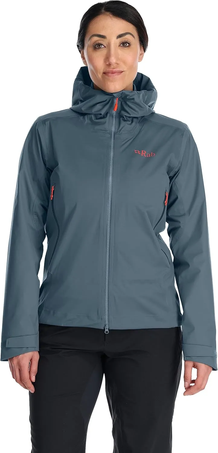 Rab Women’s Kinetic Alpine 2.0 Waterproof Breathable Jacket for Climbing & Mountaineering.
