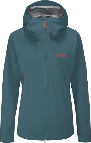 Rab Women’s Kinetic Alpine 2.0 Waterproof Breathable Jacket for Climbing & Mountaineering.