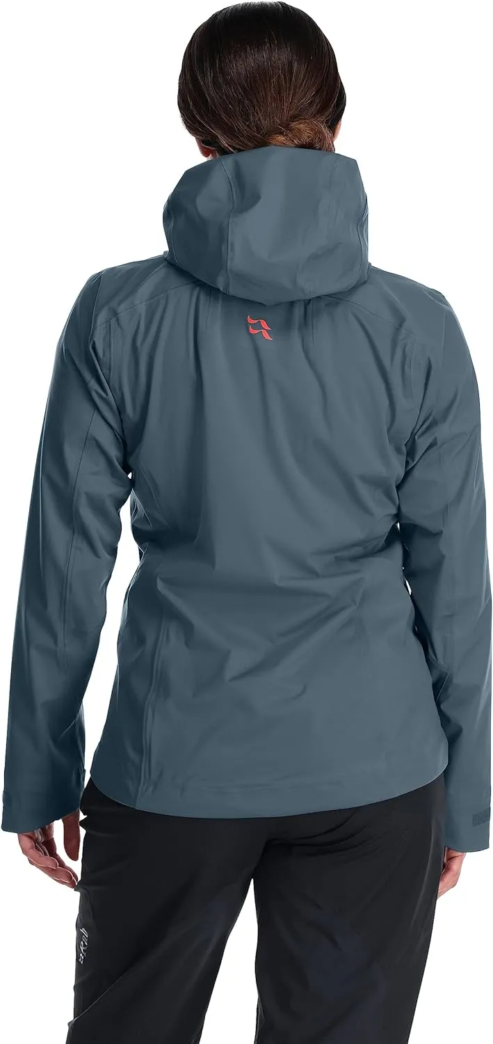 Rab Women’s Kinetic Alpine 2.0 Waterproof Breathable Jacket for Climbing & Mountaineering.