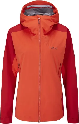 Rab Women’s Kinetic Alpine 2.0 Waterproof Breathable Jacket for Climbing & Mountaineering.
