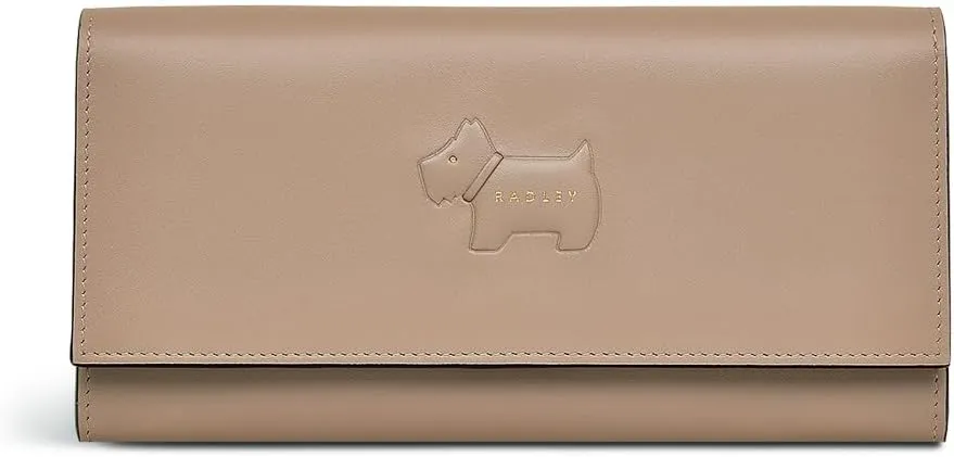RADLEY London Puffy Protect Women's Large Leather Flapover Wallet, Silt