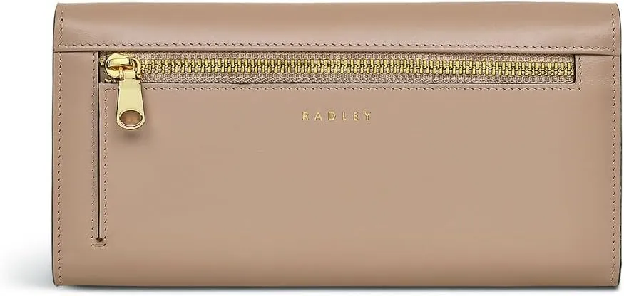 RADLEY London Puffy Protect Women's Large Leather Flapover Wallet, Silt