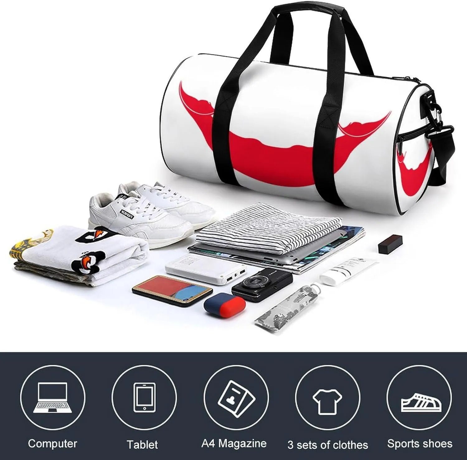 Rapa Nui Flag Travel Duffel Bag with Wet Pocket for Boys Girls Gym Weekender Tote