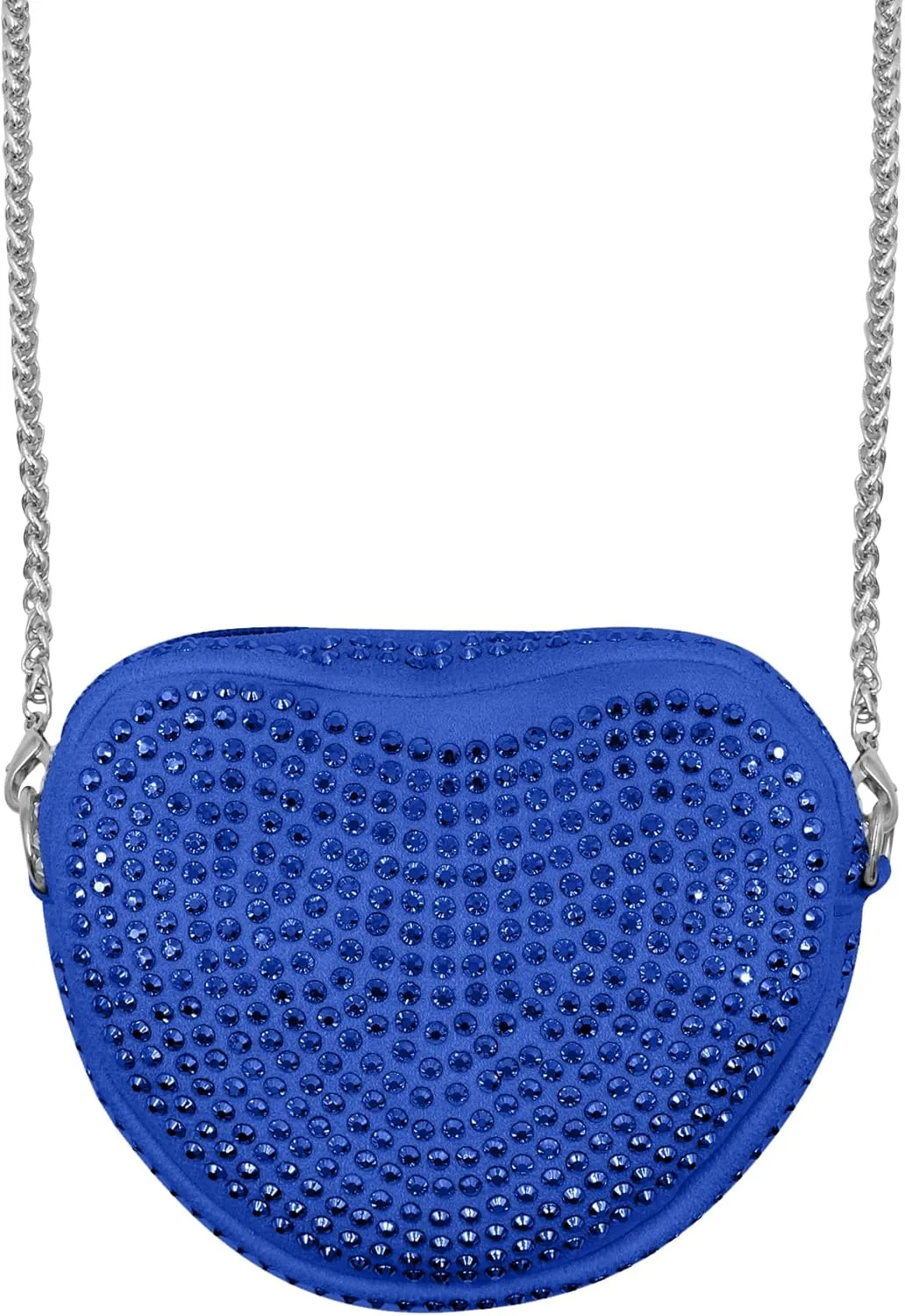 RARITYUS Cute Heart Shaped Purse Bling Rhinestone Crossbody for Women Girls Wallet Shoulder Bag with Chain Strap