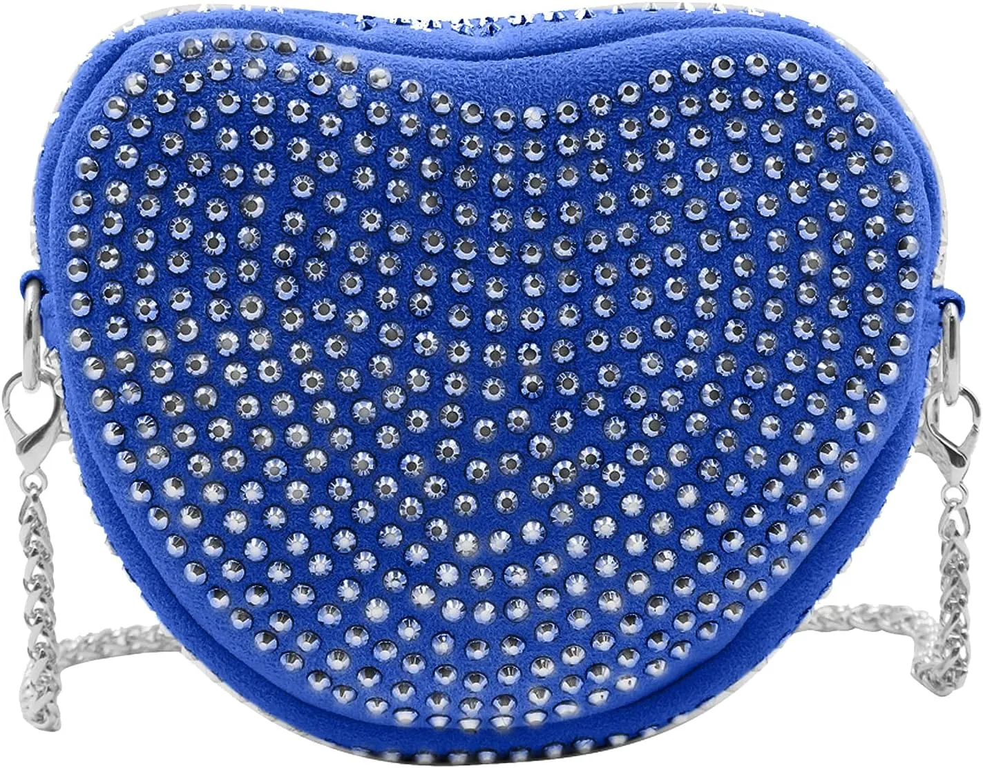 RARITYUS Cute Heart Shaped Purse Bling Rhinestone Crossbody for Women Girls Wallet Shoulder Bag with Chain Strap