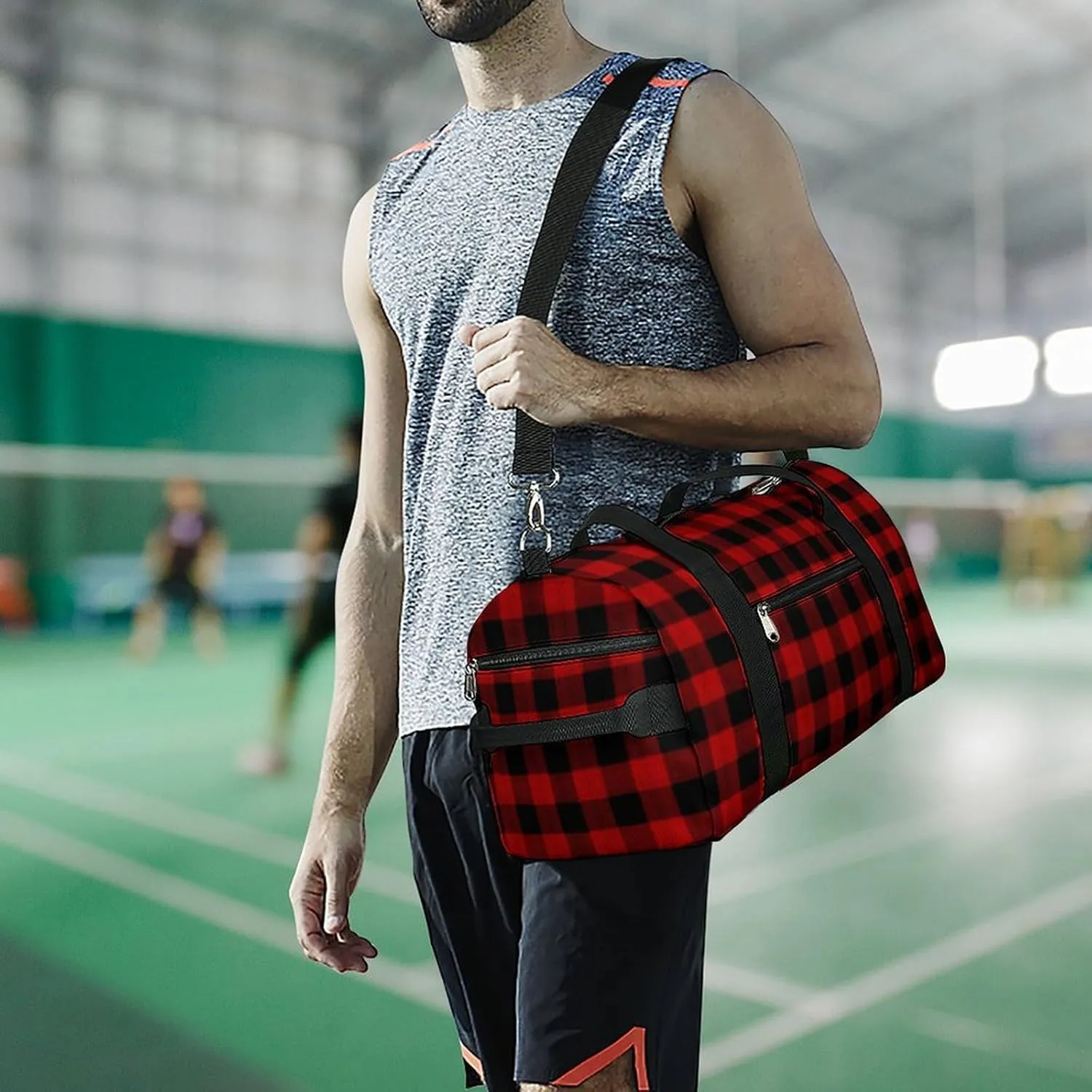 Rasta Lion with Sunglasses Fitness Bag with Large Capacity Backpack And Waterproof Bag
