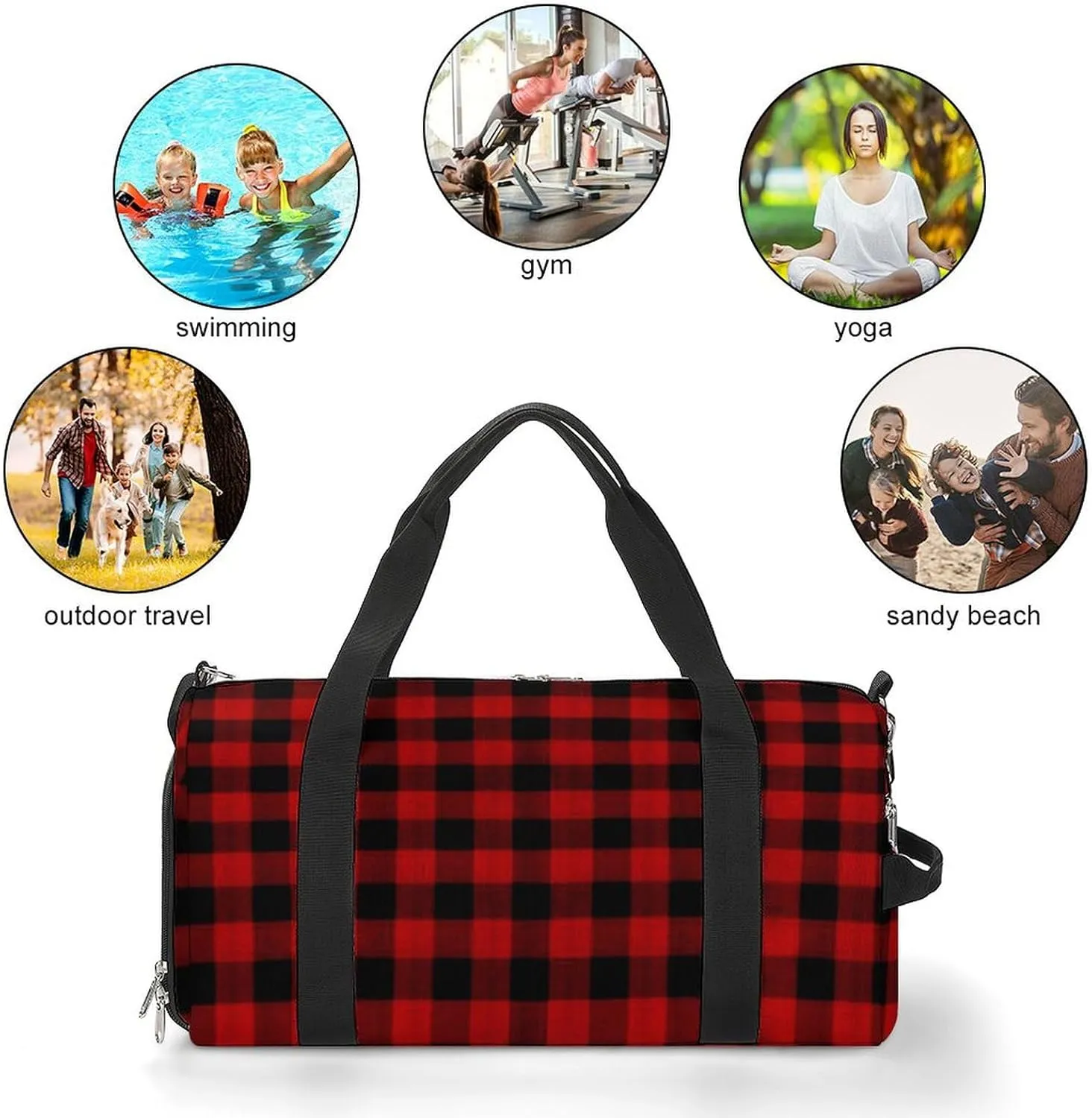 Rasta Lion with Sunglasses Fitness Bag with Large Capacity Backpack And Waterproof Bag