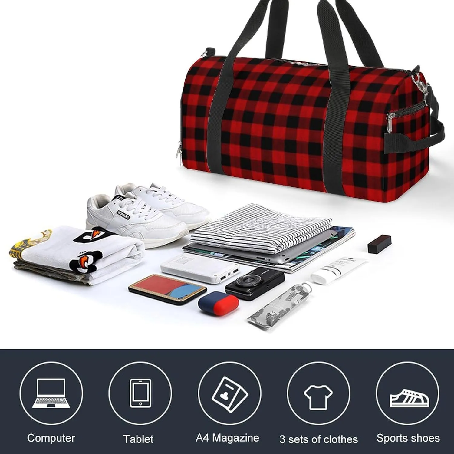 Rasta Lion with Sunglasses Fitness Bag with Large Capacity Backpack And Waterproof Bag