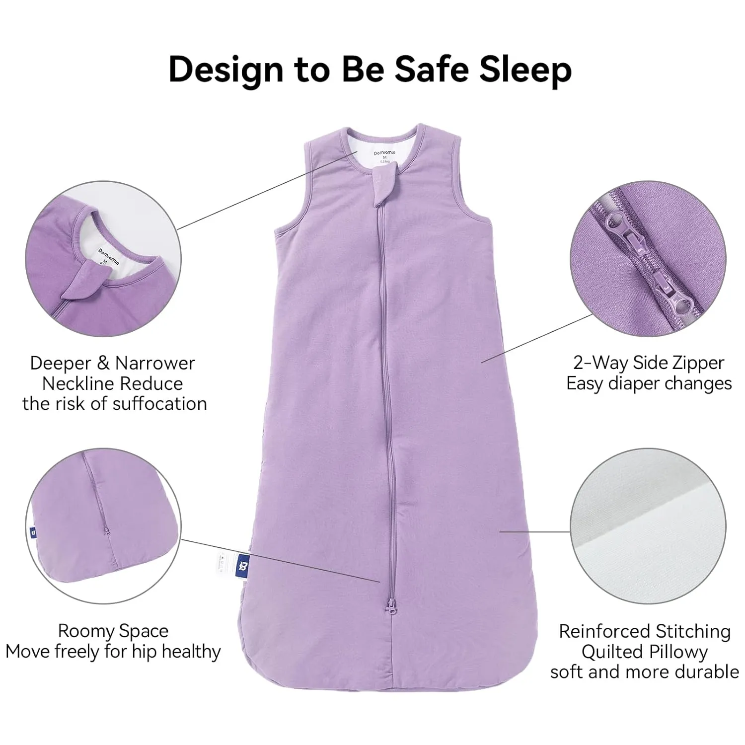 Rayon Made from Bamboo Baby Sleep Sack 0.5 Tog Ultra Soft Wearable Blanket 18-24 Months, Toddler Sleeping Bag 2t Unisex Boys Girls, 2-Way Zipper Sleep Sack Breathable Lightweight XL