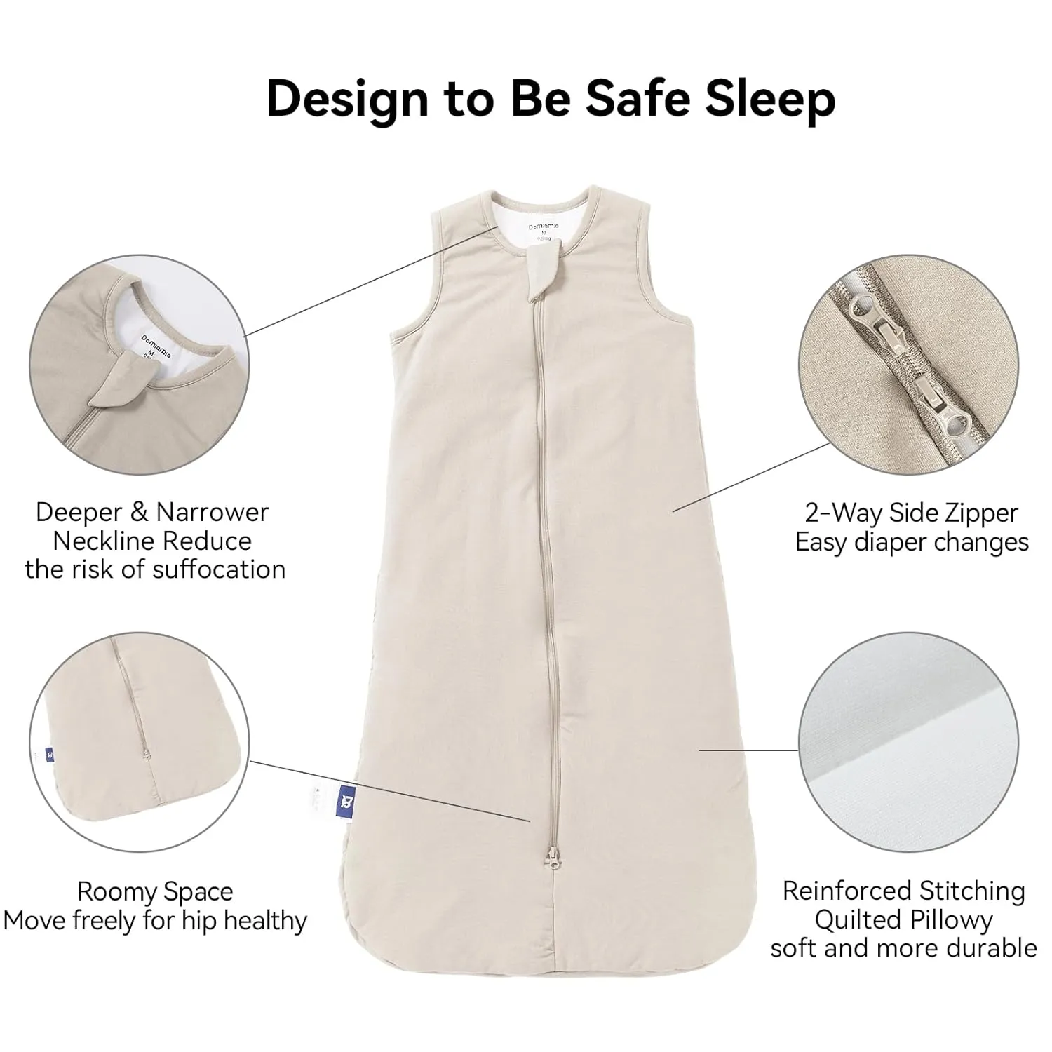 Rayon Made from Bamboo Baby Sleep Sack 0.5 Tog Ultra Soft Wearable Blanket 6-12 Months, Toddler Sleeping Bag Unisex Boys Girls, 2-Way Zipper Sleep Sack Breathable Lightweight Meduim