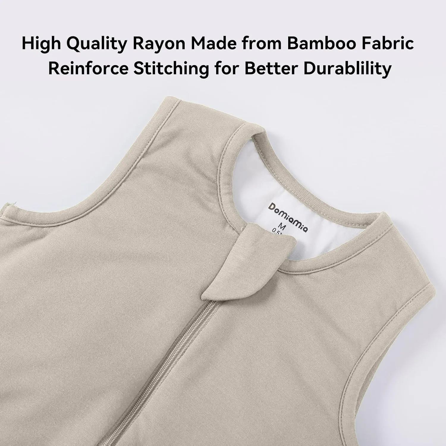 Rayon Made from Bamboo Baby Sleep Sack 0.5 Tog Ultra Soft Wearable Blanket 6-12 Months, Toddler Sleeping Bag Unisex Boys Girls, 2-Way Zipper Sleep Sack Breathable Lightweight Meduim