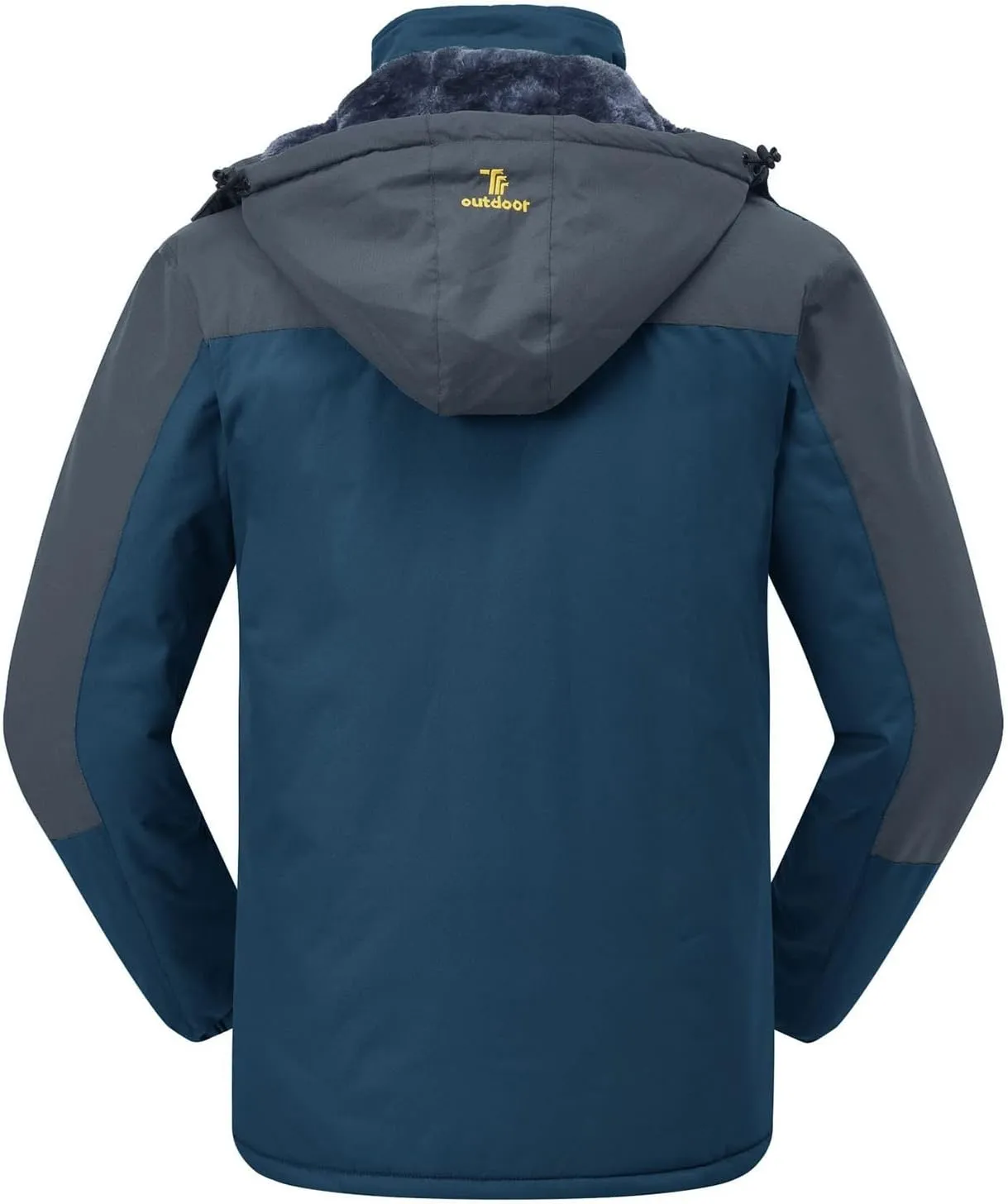 Rdruko Men's Ski Snow Jacket Waterproof Insulated Fleece Outdoor Mountain Hooded Winter Coat