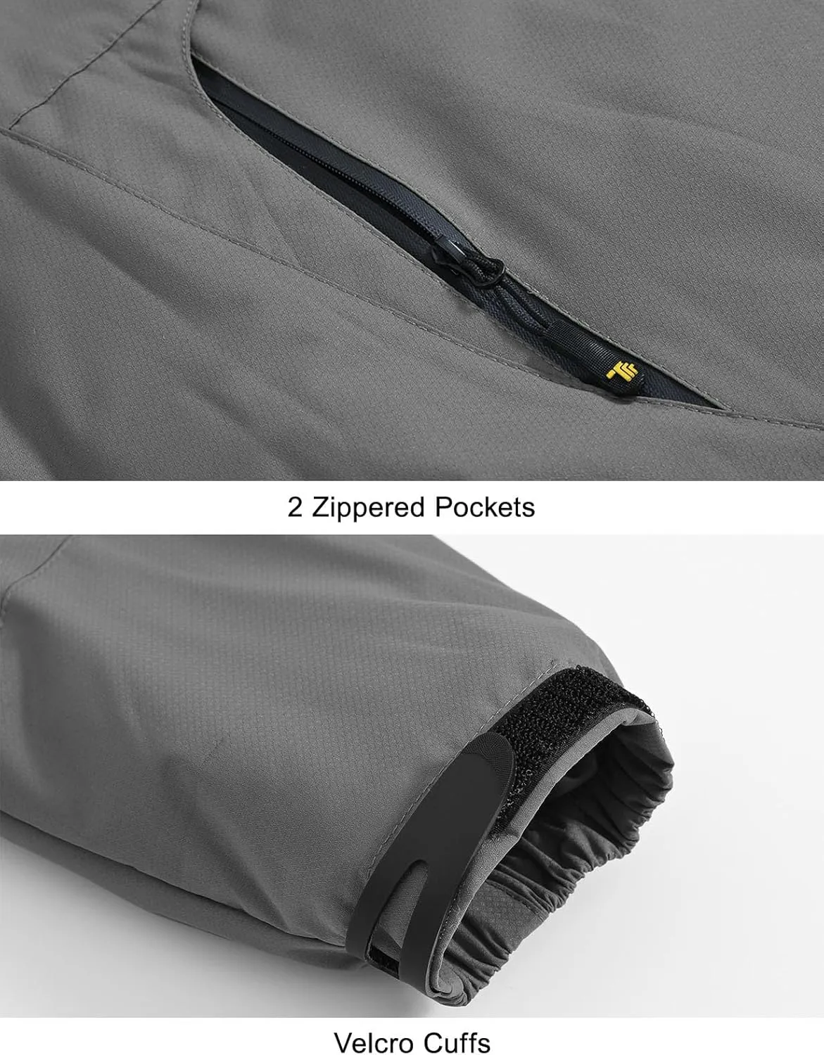 Rdruko Men's Ski Snow Jacket Waterproof Insulated Fleece Outdoor Mountain Hooded Winter Coat