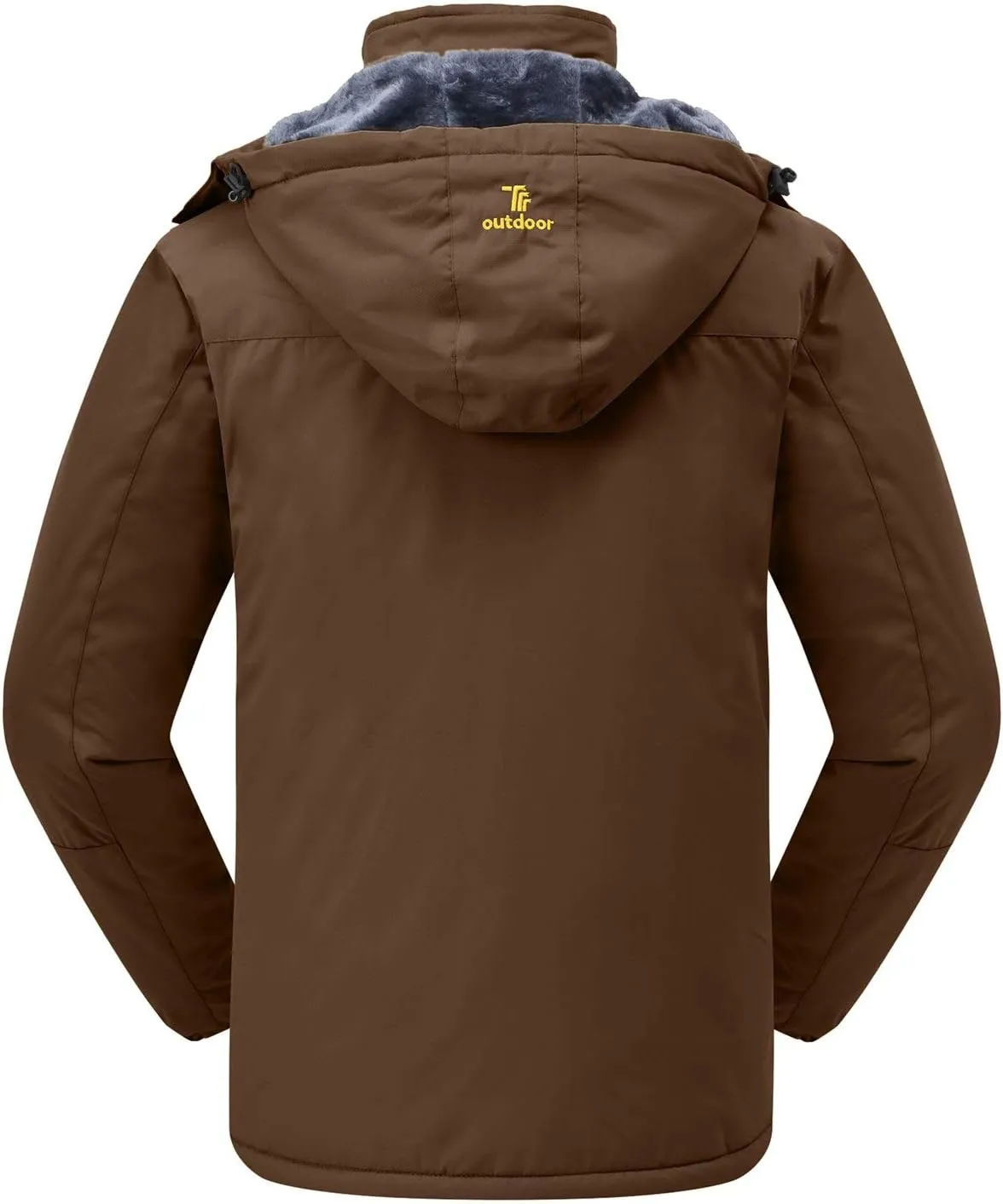 Rdruko Men's Ski Snow Jacket Waterproof Insulated Fleece Outdoor Mountain Hooded Winter Coat