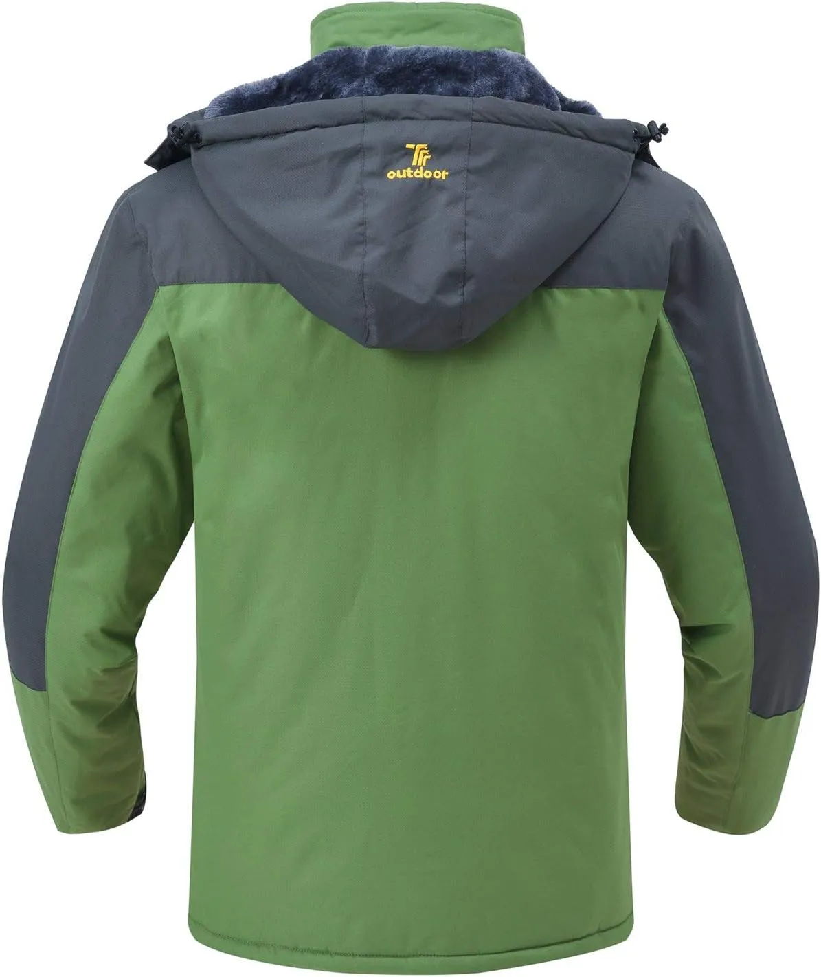 Rdruko Men's Ski Snow Jacket Waterproof Insulated Fleece Outdoor Mountain Hooded Winter Coat